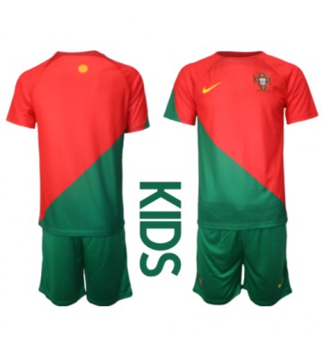 Portugal Hjemmebanesæt Børn VM 2022 Kort ærmer (+ korte bukser)